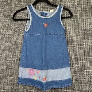 HEALTHTEX Vintage Girl's Denim Summer Romper Dress Made in USA Size 5 #545